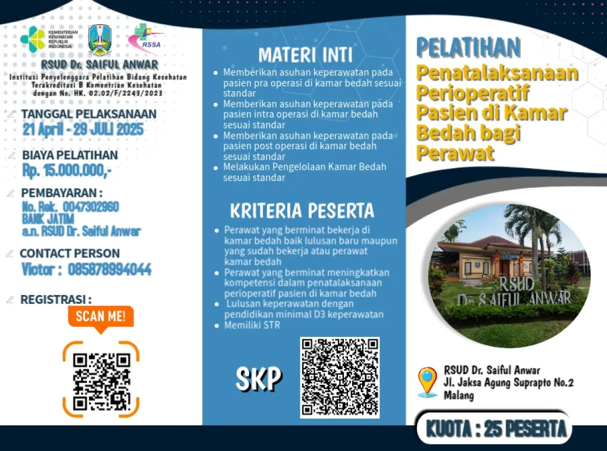 Pelatihan Penatalaksanaan Perioperatif Pasien di Kamar Operasi Bagi Perawat