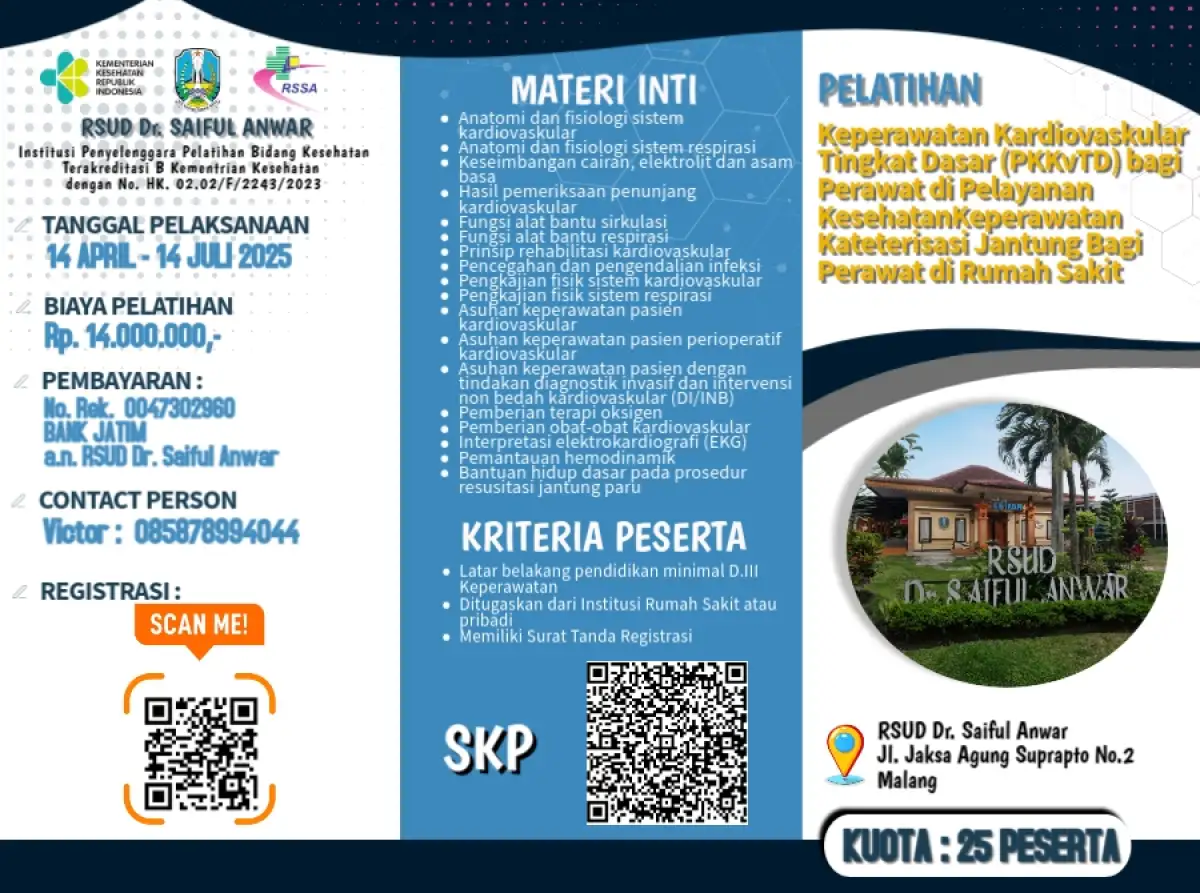 Pelatihan Keperawatan Kardiovaskular Tingkat Dasar (PKKvTD) bagi Perawat di Pelayanan Kesehatan