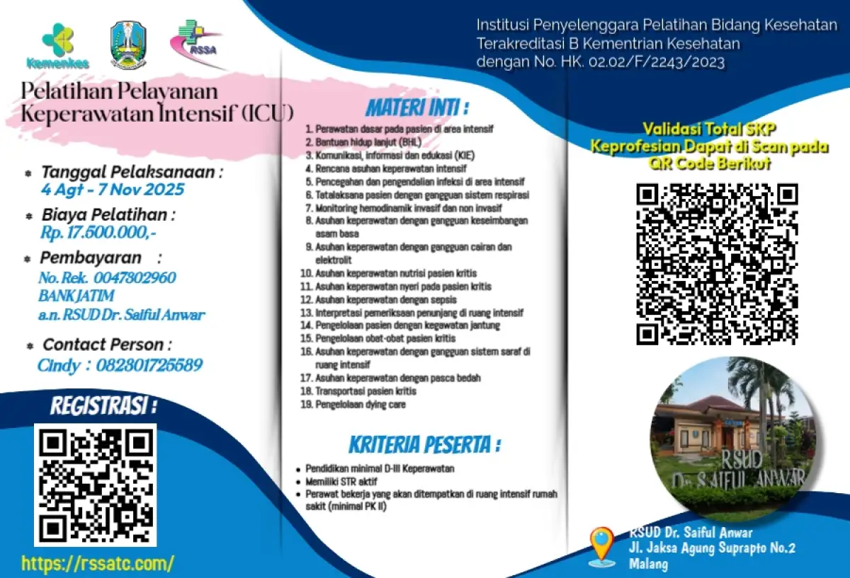 Pelatihan Pelayanan Keperawatan Intensif (ICU)