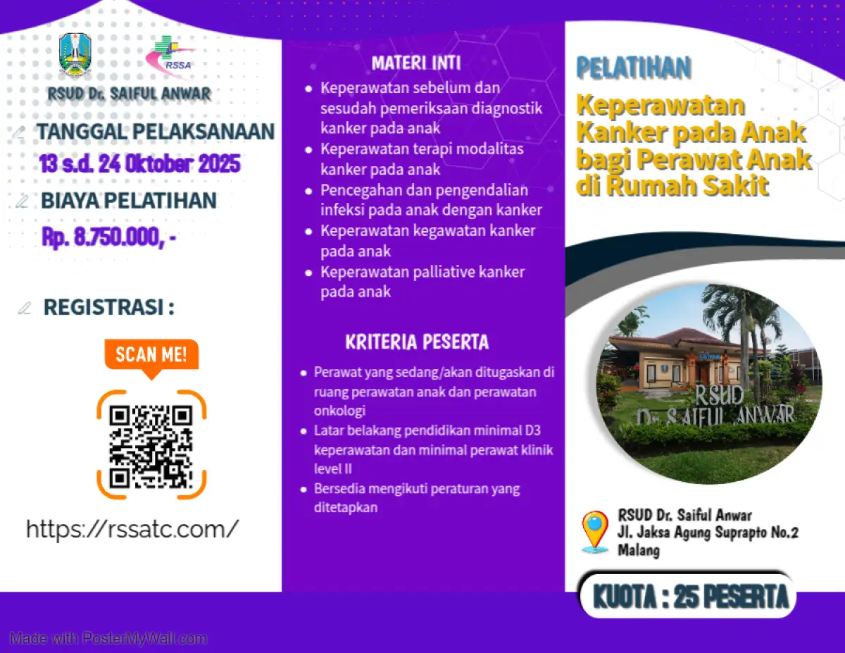 Pelatihan Keperawatan Kanker pada Anak bagi Perawat Anak di Rumah Sakit