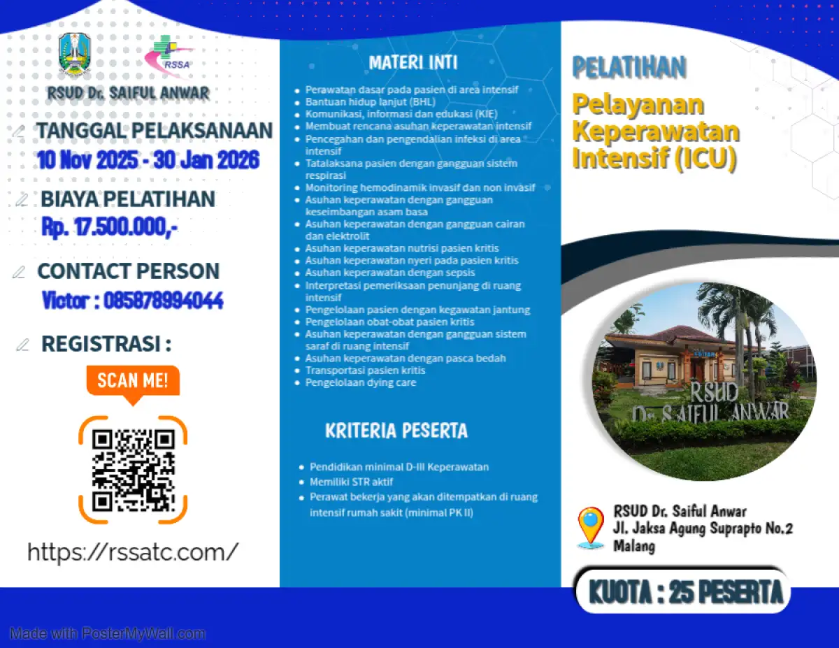 Pelatihan Pelayanan Keperawatan Intensif (ICU)