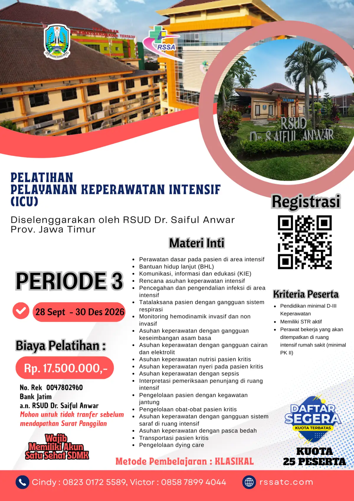 Pelatihan Pelayanan Keperawatan Intensif (ICU), Periode 3
