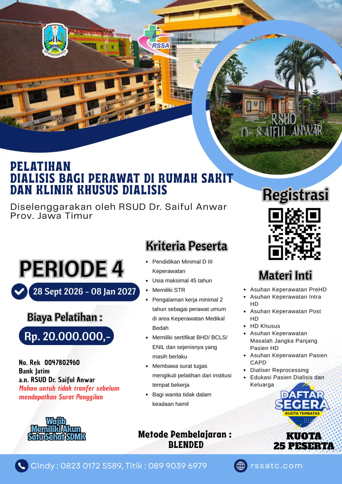 Pelatihan Dialisis Bagi Perawat di Rumah Sakit dan Klinik Khusus Dialisis, Periode 4