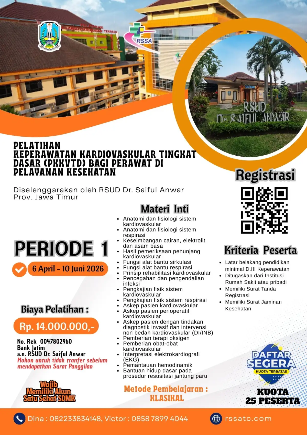 Pelatihan Keperawatan Kardiovaskular Tingkat Dasar (PKKvTD) bagi Perawat di Pelayanan Kesehatan