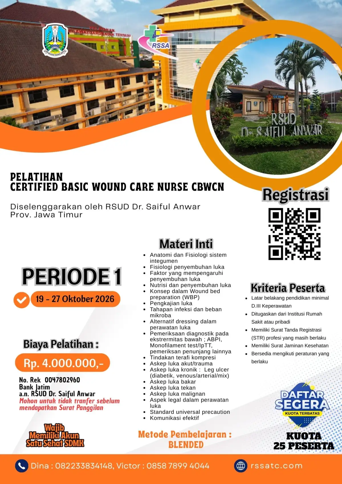 Pelatihan Certified Basic Wound Care Nurse CBWCN