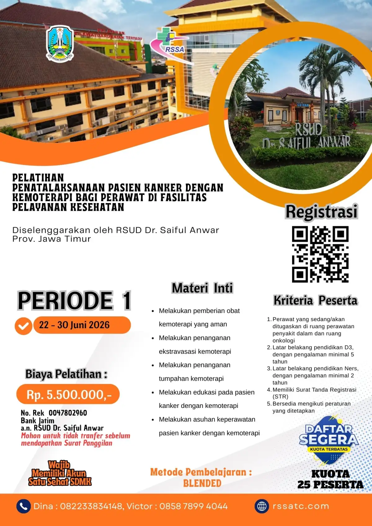 Pelatihan Penatalaksanaan Pasien Kanker dengan Kemoterapi bagi Perawat di Fasilitas Pelayanan Kesehatan, Periode 1