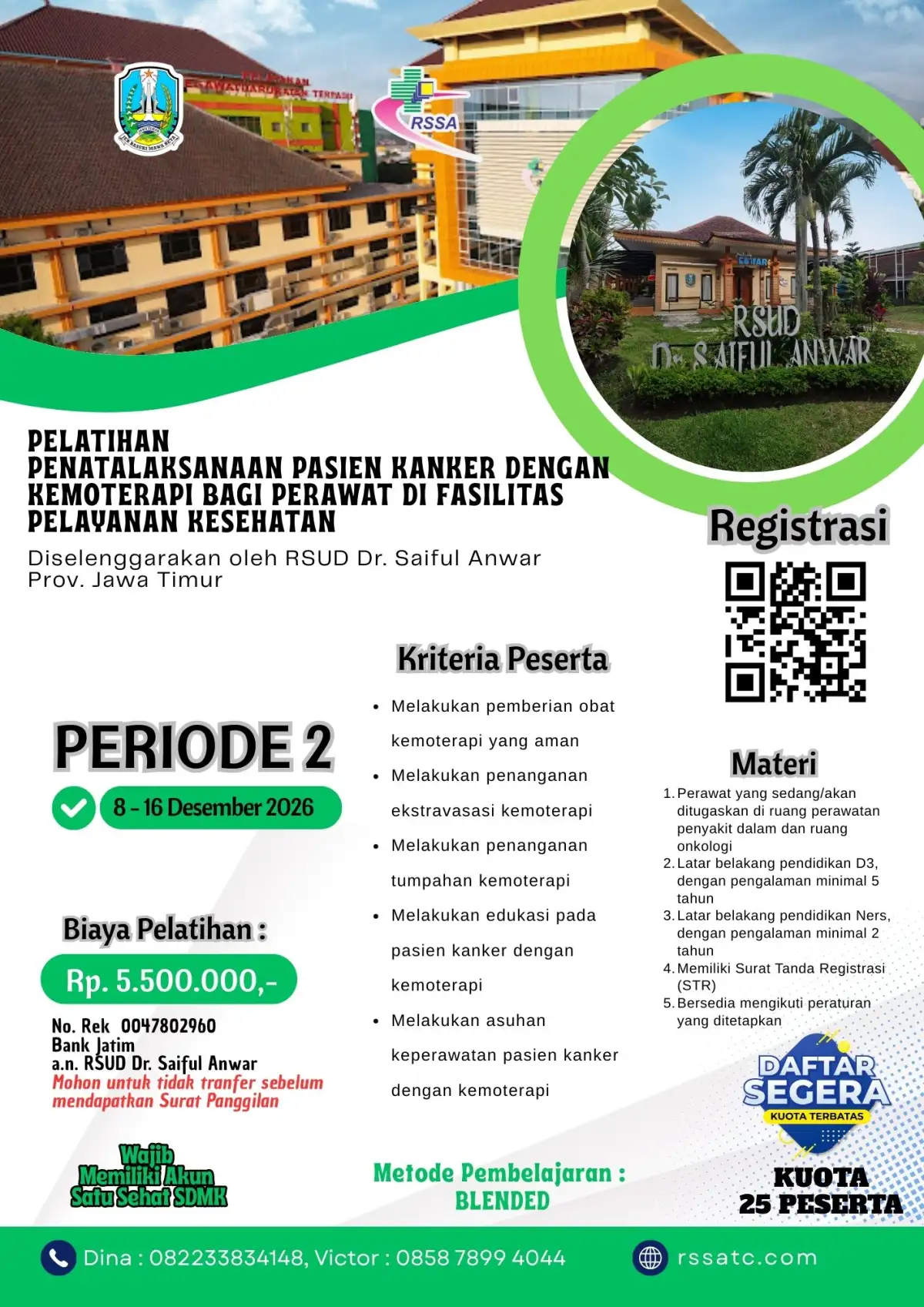 Pelatihan Penatalaksanaan Pasien Kanker dengan Kemoterapi bagi Perawat di Fasilitas Pelayanan Kesehatan, Periode 2