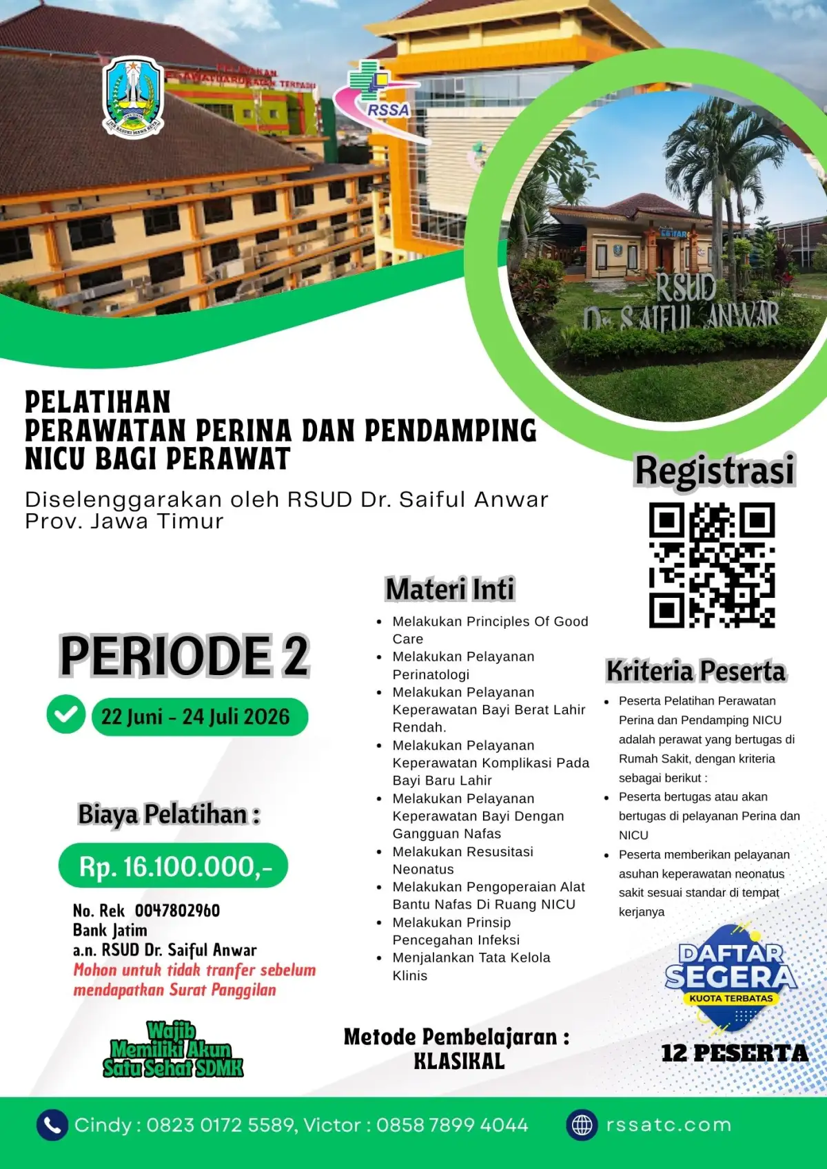 Pelatihan Perawatan Perina dan Pendamping NICU bagi Perawat, Periode 2