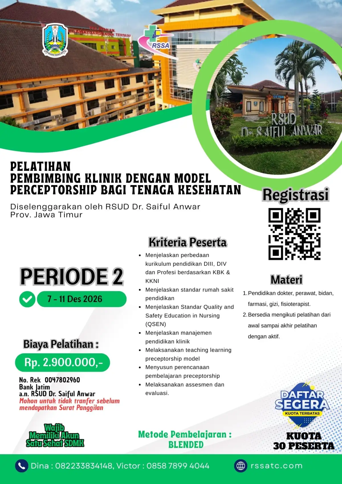 Pelatihan Pembimbing Klinik dengan Model Perceptorship bagi Tenaga Kesehatan