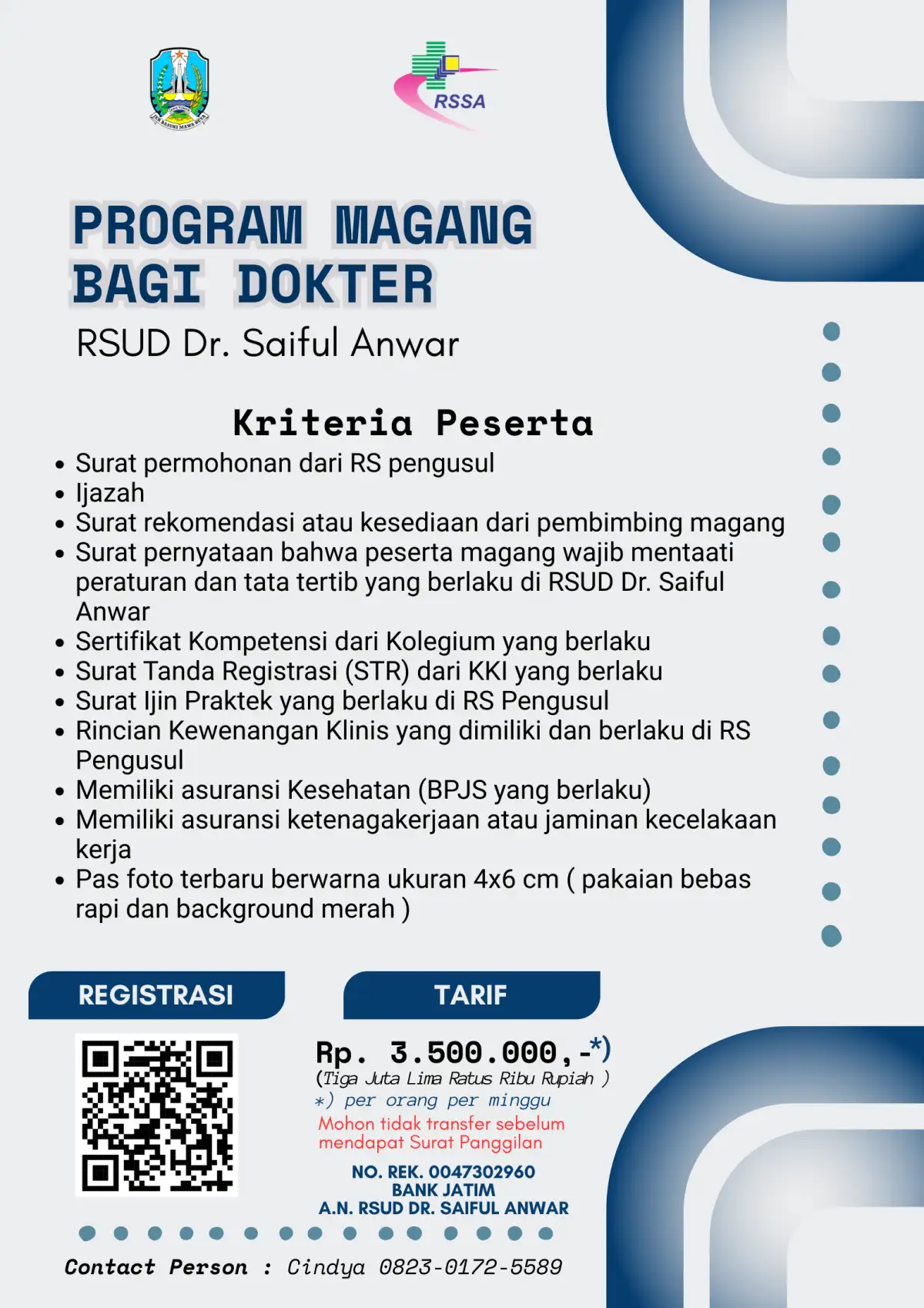 PROGRAM MAGANG BAGI DOKTER